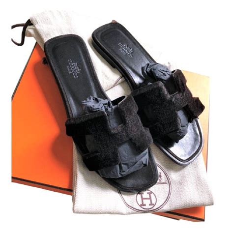 mens black hermes sandals|Hermes sandals women black.